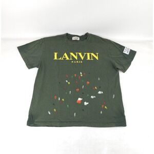Gallery Dept.x lanvin Collaboration Painted T-shirt size Small Green